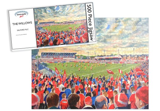 The Willows Stadium Fine Art Jigsaw Puzzle - Salford Rugby League